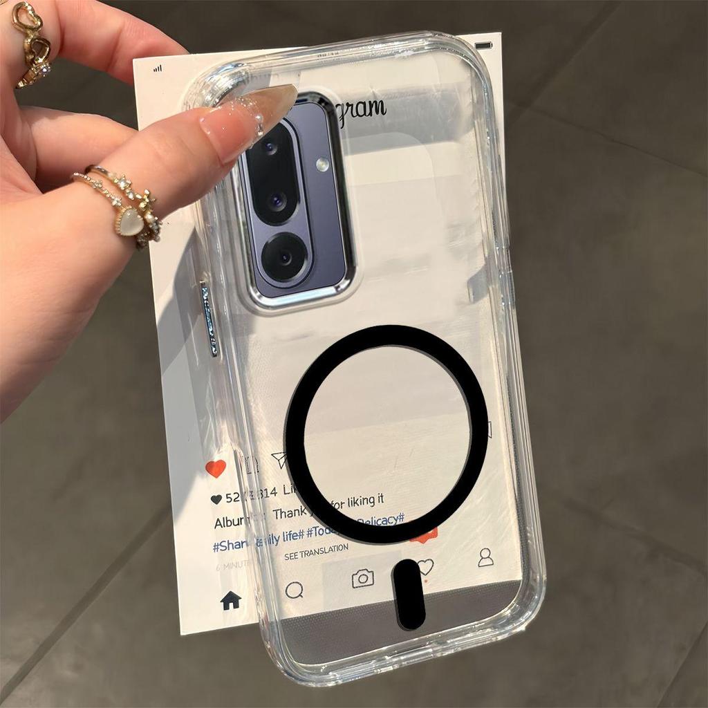 Slim Clear Magnetic Phone Case for Samsung Galaxy M36 5G High Transparency Anti‑Yellow Soft TPU Shock‑Absorbent Phone Cover