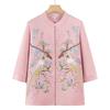 Zomerblouse in Chinese stijl met zeven mouwen voor dames van oma (70-jarige Moeder)