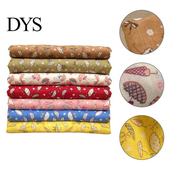 7 Piezas/Set Tela para Acolchar Flor Paraguas Estampado DIY Costura Artesanal Tela de Algodón
