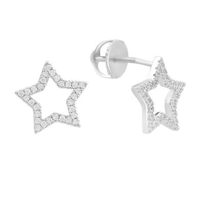 Silver Earrings with Cubic Zirkonia (2193142)