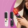 USB Charging Hair Straightener Brush LCD Display Electric Straightening Comb  Travel Use