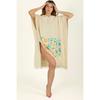 Damen-Poncho mit Kapuze, Baumwoll-Musselin-Stoff, Strandkleidung oder Freizeitkleidung/Vertuschungen, Mehrzweck-Poncho