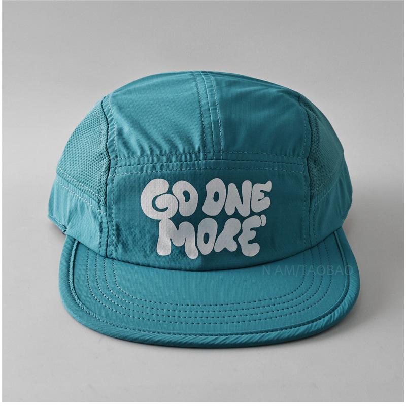 Fashion Hat Summer Quick Drying Adjustable Offset Printed Letters Flat Brim Baseball Cap Light Breathable Running Sports Versatile Sun Cap