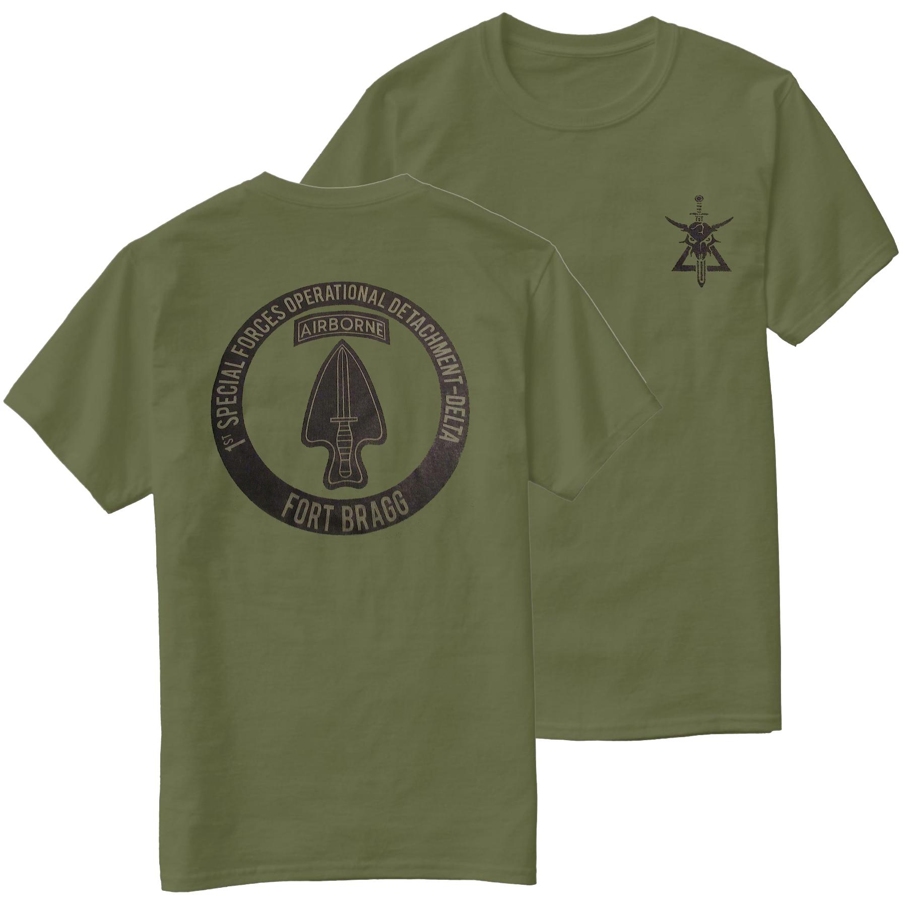 Delta Force Airborne 1st SFODD Fort Bragg TShirt 100 Cotton ONeck Short Sleeve Summer Casual Mens Tshirt Size S3XL S