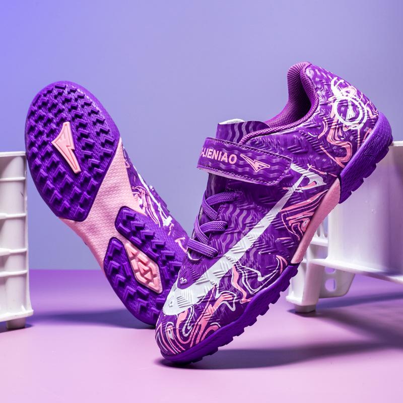 One piece 2025 Velcro children's football shoes boys broken nails girls student training shoes youth sports shoes