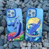 Summer Ocean Dolphin Print Phone Case For iPhone 16 15 13 12 11 Pro Max 16 14 Plus Pro Max 13 Mini Shockproof Bumper Laser Cover
