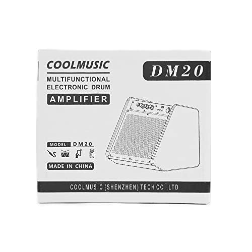 Coolmusic DM20 20W BT Personal Monitor Amplifier for Electric Drum Amplifiers, Keyboards, and Acoustic Guitar