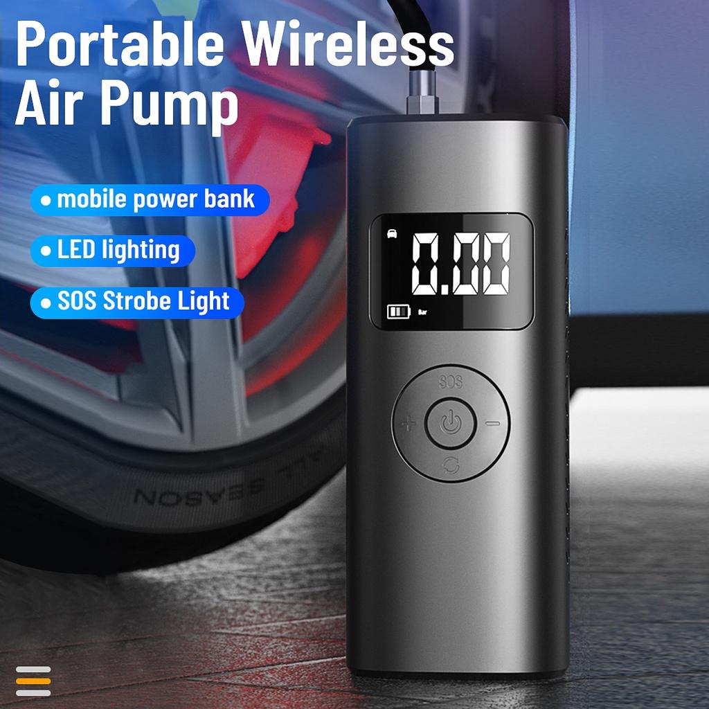 85W Car Air Compressor Inflatable Pump With LED Lamp For Motorcycle Bicycle Car Tyre Inflator  Mini Wireless Electric Air Pump
