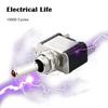 Linkstyle 5PCS 12V LED Toggle Switch, Waterproof 3 Pin SPST 20A ON/Off Red Lighted Rocker Toggle Switch, For Auto Car Marine RV Vehicles Truck Boat