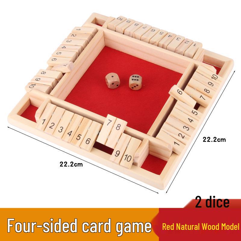 Children's Number Flip Card Game: Educational, Entertaining, Four-Sided Board & Drinking Game Props for Parties