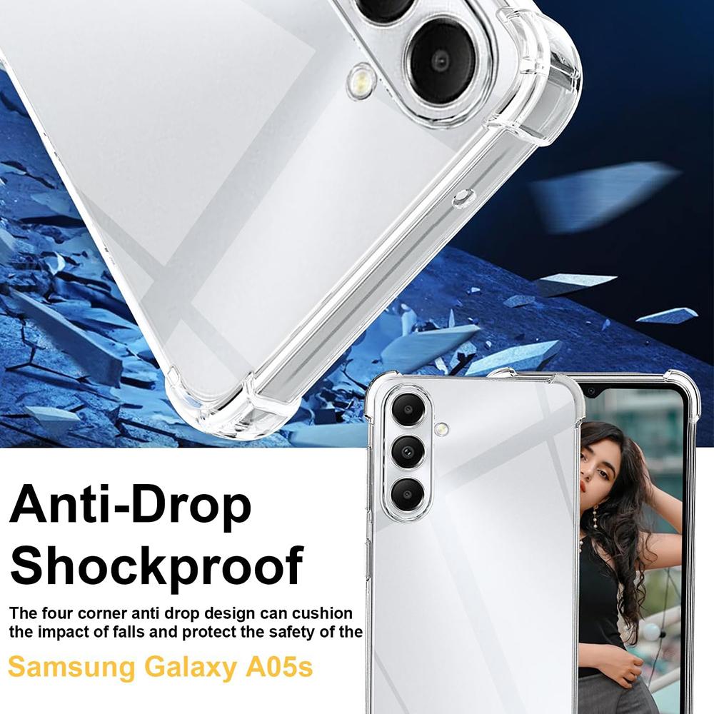 Shockproof Silicone Clear Case For Samsung A06 A16 A26 A36 A56 A05 A05S A15 A25 A35 A55 A04 A04S A14 A24 A34 A54 Back Cover Capa