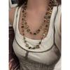 Lady's Retro Necklace, Bohemian Colored Shell Beaded Double-Layer Necklace, Retro Light Luxury Holiday Long Necklace That Can Be Stacked, The Colors O