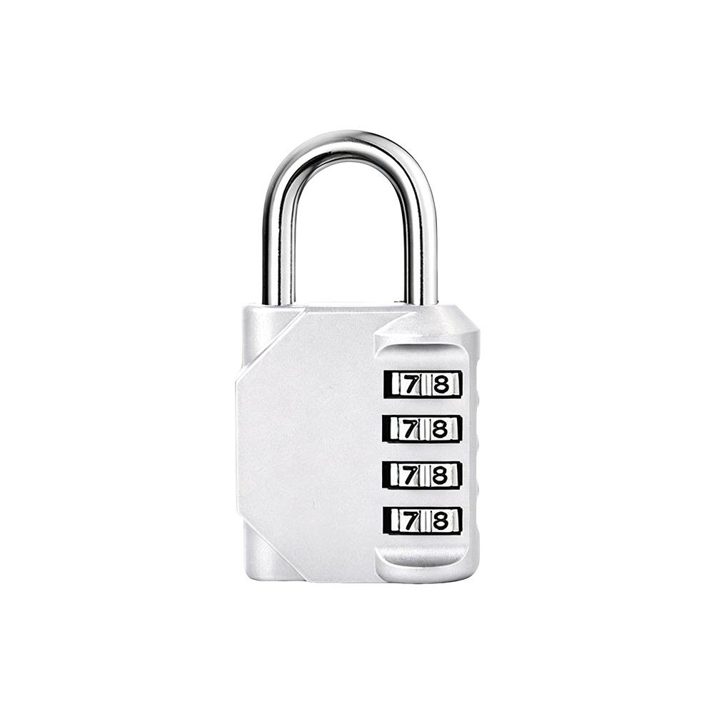 Portable 4 Digit Combo Lock Weatherproof Durable Gym Locker Lock Resettable Keyless Lock Toolbox