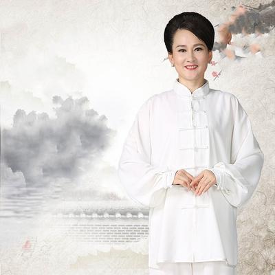 Costum Tai Chi din bumbac moale Haina Kung Fu Wushu Tai Chi pentru bărbați și femei, primăvară și toamnă, culoare solidă, haine pentru practicarea artelor marțiale, yoga, taekwondo