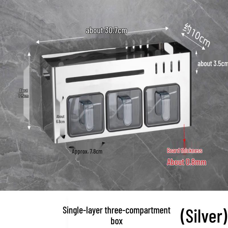 

Stainless Steel Kitchen Spice & Storage Organizer