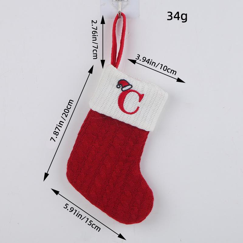 Classic Red Letter Christmas Socks, Hong Kong Love Knitted Holiday Decor