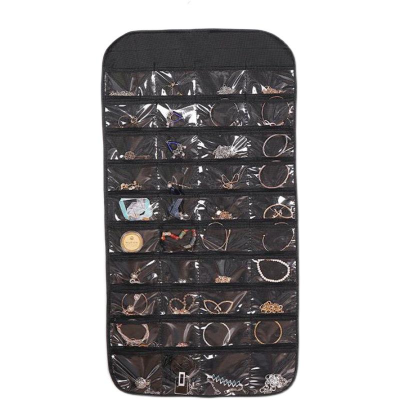 80-Pocket Double-Sided Hanging Organizer for Jewelry & Miscellaneous Items