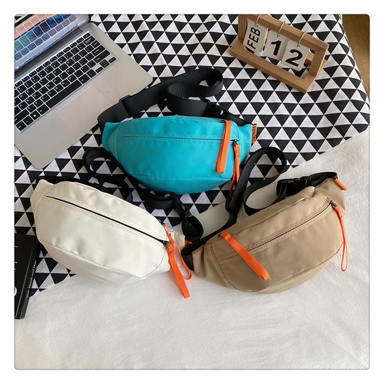 Crossbody-väska Enkel och mångsidig bröstväska ins Modemärke Liten kroppsväska Casual Japansk lätt sport löparväska