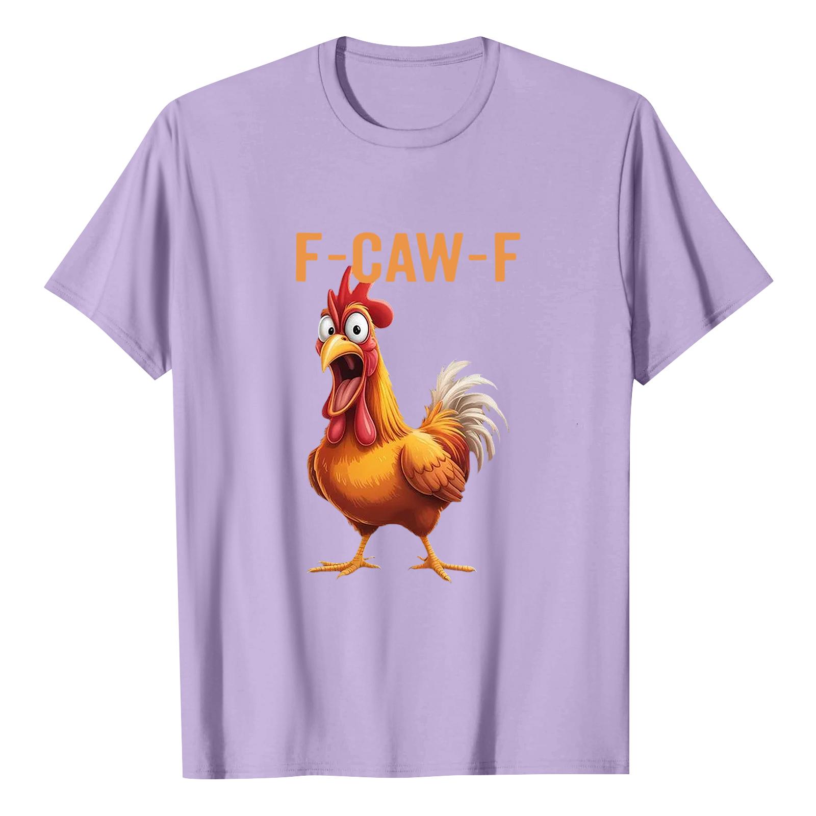 

F-CAW-F Женская повседневная футболка с коротким рукавом и принтом букв 160 фиолетовый