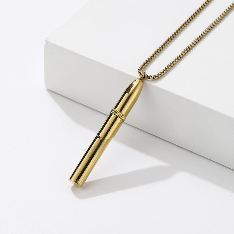 

Модные кулоны для медитации осознанности из титановой стали, снимающие стресс, аромадиффузор, дыхательное ожерелье, праздничные украшения золотой