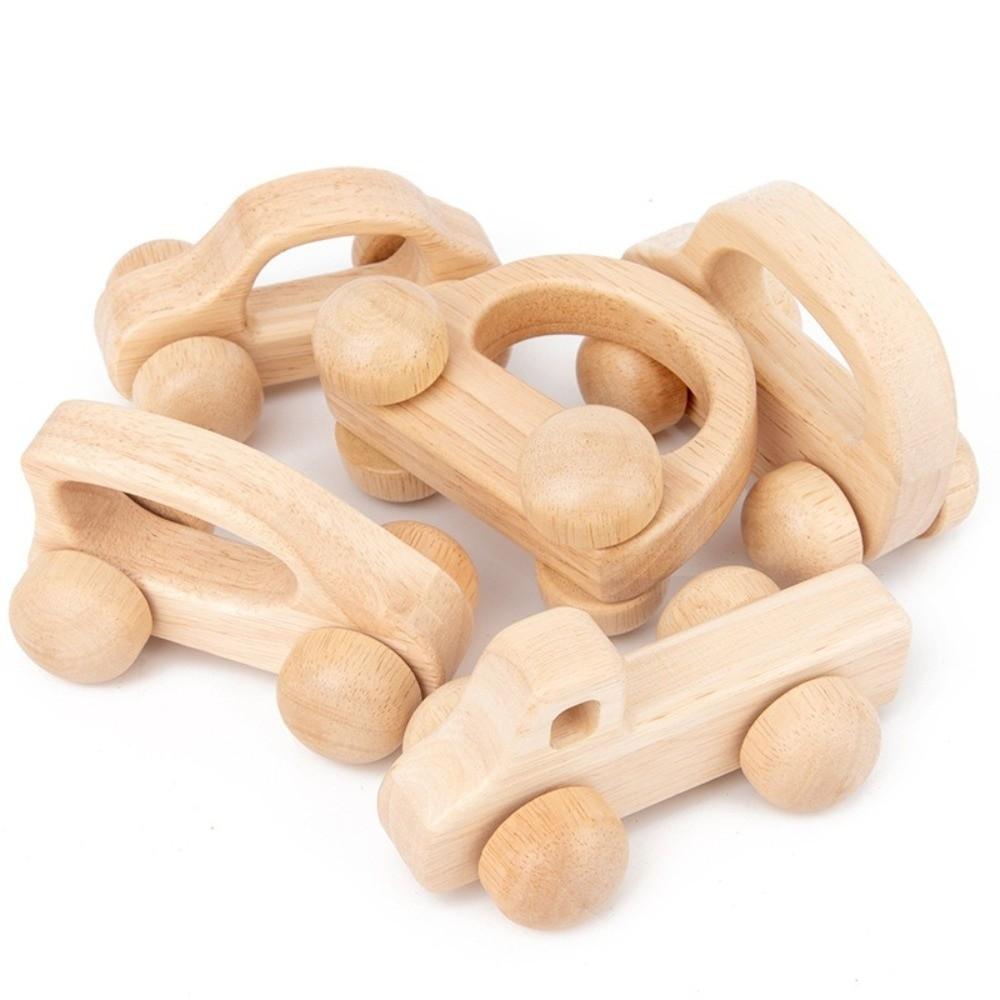 Hand-pushed Baby Wooden Toys Handmade Montessori Toys Van Stacking Blocks Children