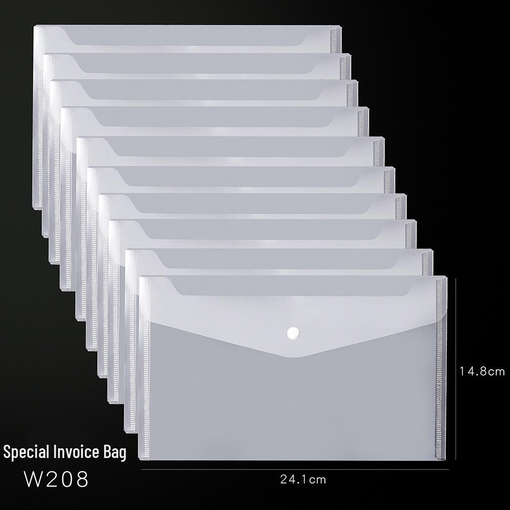 Thickened Transparent A3/A4/A5 Large Capacity Student Archive File Bag