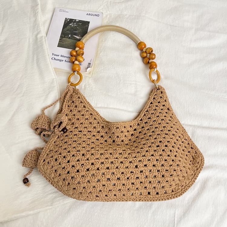 Hand Crocheted Hollow Underarm Bag Women's Shoulder Bag