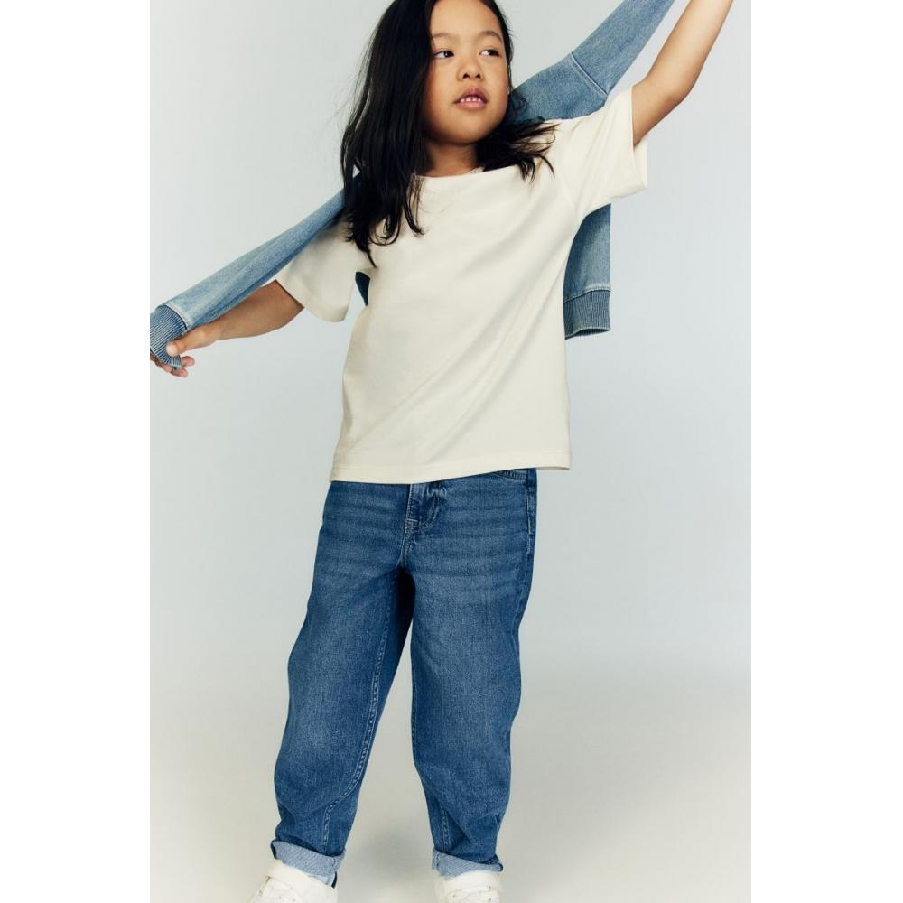 

Джинсы свободного кроя HM синие из денима