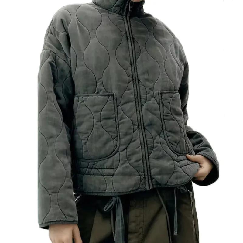 Winter Jackets Women's Coat Warm Outwear with Pocket Casual Loose Ladies Jacket Vintage Fashion Outerwear Woman Parkas Coat
