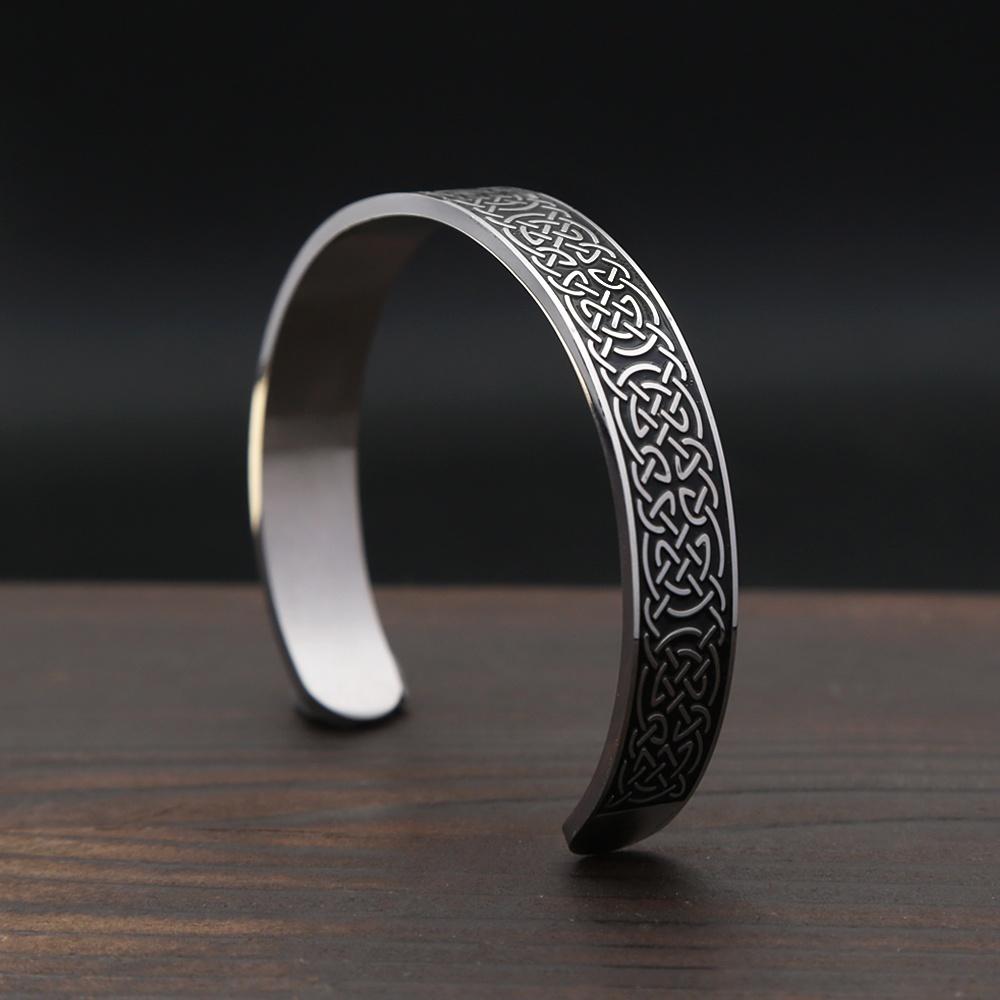 Nordic Retro Viking 304 Stainless Steel Bracelets For Men Women Fashion Creative Cuff Bangles Couple Jewelry Gifts