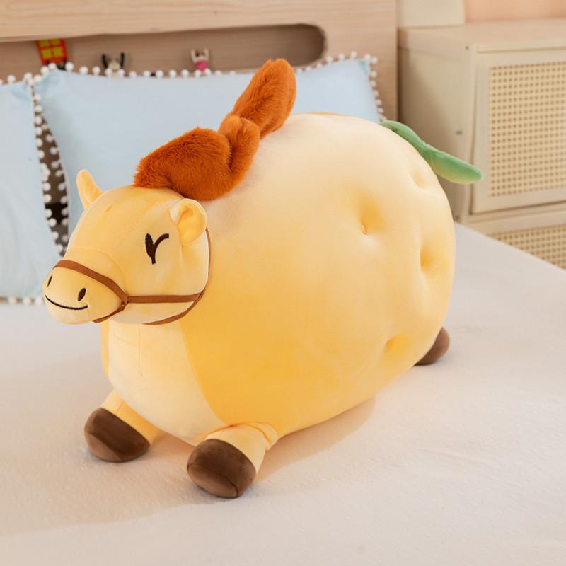 Creative Potato Plush Horse Toy Animal Pillow For Kids And Adults