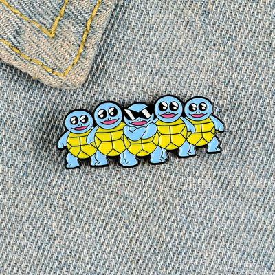 Koreanischer Stil Cartoon Blaue Schildkröte Brosche mit Sonnenbrille - Niedlicher Anime Pin