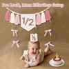 Boho 1st Birthday High Chair Banner Yarn Tassel Wooden Bead Birthday Banner Handmade Linen Hat Party Decoration First Birthday