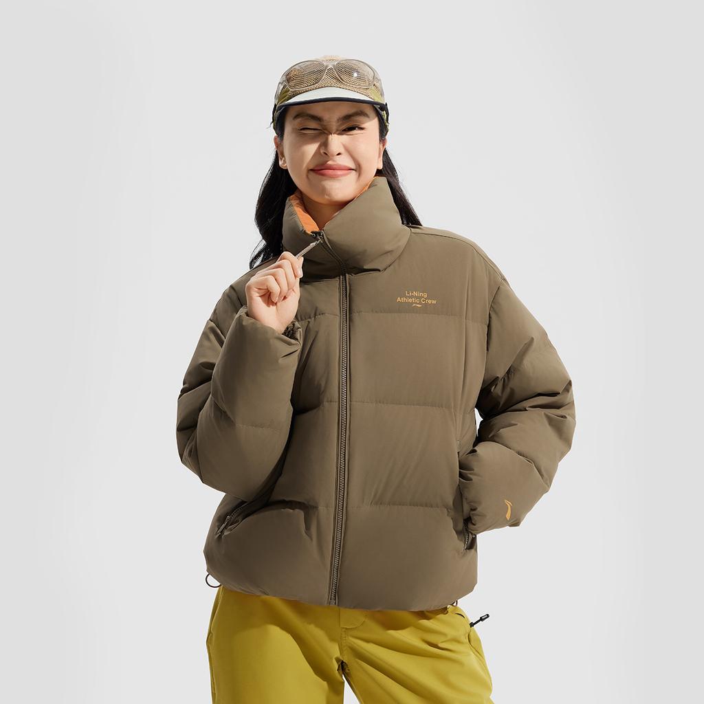 Li Ning Hot Pots Down Collection Down Jacket Women's Teak Brown AYMU254-4