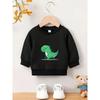 European Size Cool Cartoon Print Pattern, 0-3 Year Old Baby Unisex Spring and Autumn Baby Thin Versatile Round Neck Sweatshirt