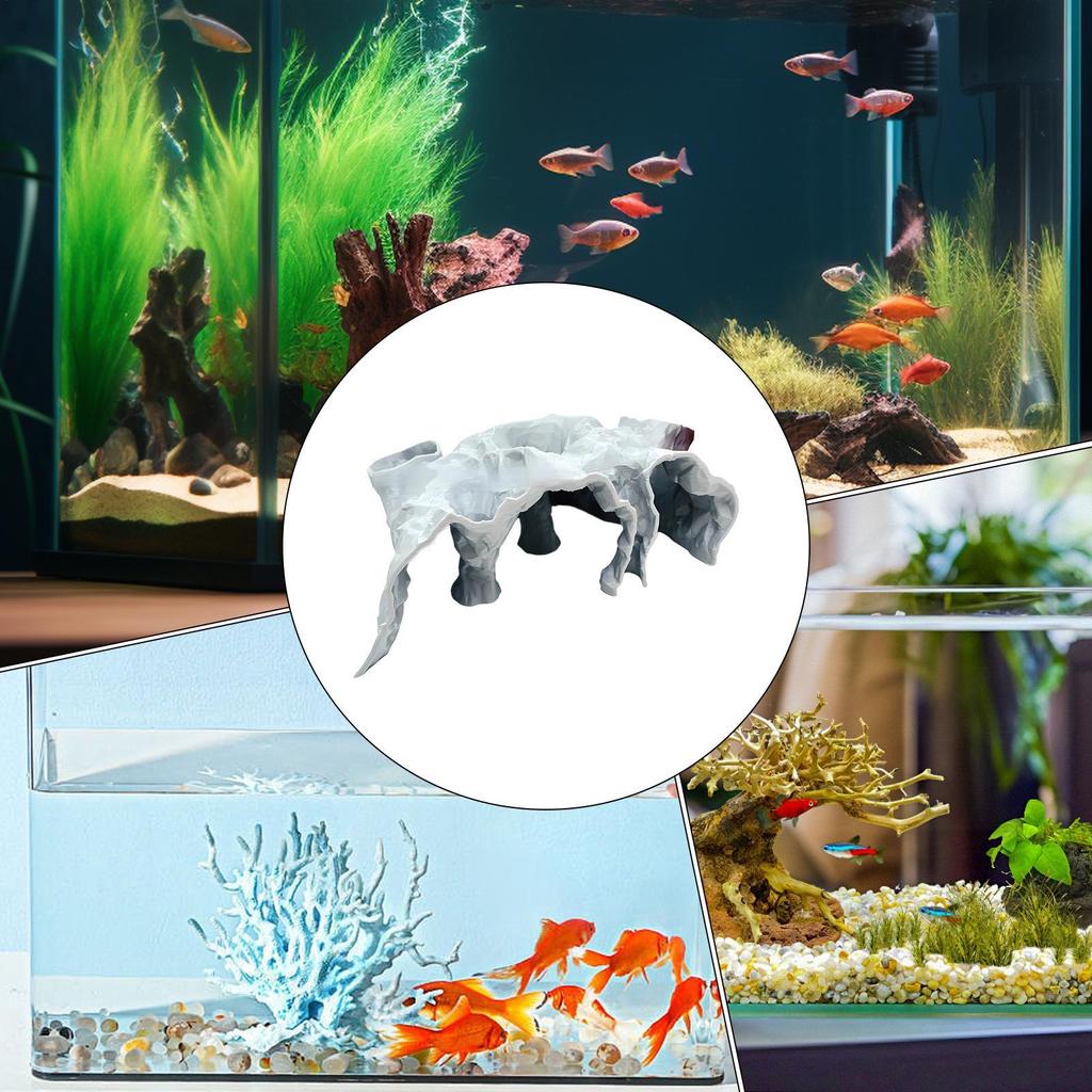 3D-Druck Aquarium Pleco Höhle Zuchtschutz Landschaftsdekoration für Betta Cory Kleine Buntbarsche Guppy Reptil
