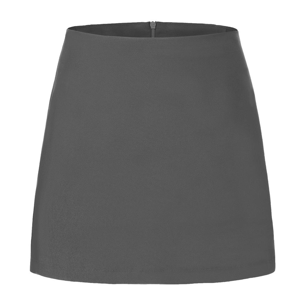 Klassischer Damen-Minirock mit Reißverschluss und geteiltem Saum, passend zum Blazer, für Büro und Alltag