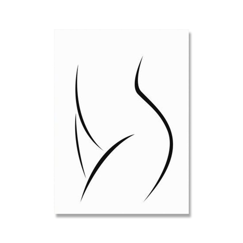 Abstrakte Leinwand Malerei Linie Nackte Frau Wand Kunst Poster Nordic Poster Und Drucke Minimalistischen Wand Bilder Schlafzimmer Dekoration