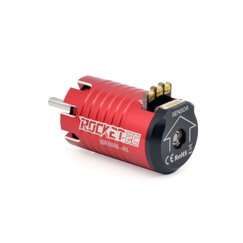 Sensored Brushless Motor for Rocket Mini 1525 Pro Drift Racing RC Cars (17.5T/5500KV Red) P.D Mini-z, 1/24, 1/27, 1/28, 1/32, Mini-z MR-03