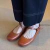 Fashion Mary Jane Single shoes Thick Heel Shoes Elegant Classic Retro Square Toe Comfortable Soft Shallow Cut Low Heel Women's Shoes