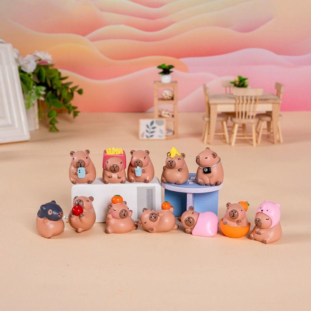 3D Simulation Mini Capybara Cute Simulation Capybara Model Capybara Figurine  Children Birthday