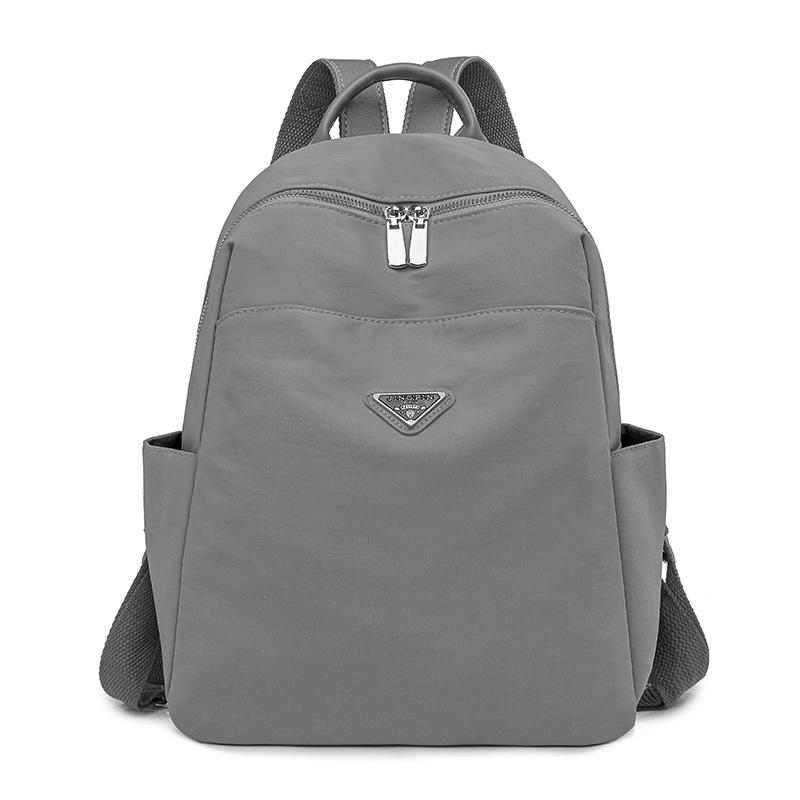 Women's Solid Color Backpack Student Schoolbag Oxford Cloth Travel Small Backpack