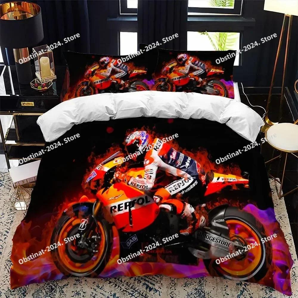 Motorradfahrer Bettwäsche Set Bedrucktes Bettwäsche Set Mit Kissenbezug Bett Deckenbezug Weich Einzel Doppel Queen Super King Größe Kinder Erwachsene