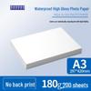 230g Waterproof Glossy Photo Paper: A4, A3, 3R5, 5R7, Inkjet Compatible.