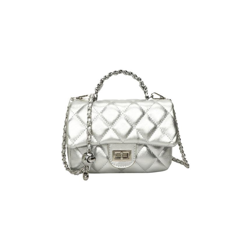 Rhombus single shoulder messenger bag women's new chain lock small square bag single shoulder messenger bag