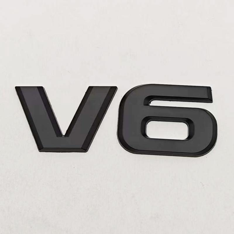 V6 V8 Emblem Metal Sticker Badge Fender For V6 V8 Racing Emblem Auto For Car Motorcycle Truck SUV Accessories