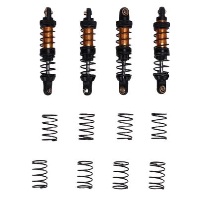 Conjunto de 4 Amortecedores RC de 70mm Mola de Estágio Duplo Liga Amortecedor RC para Carros RC 1 10 Dourado