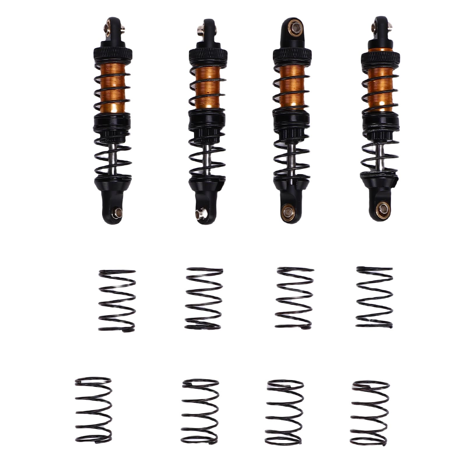 

4PCS 70mm RC Shock Absorber Set Double Stage Spring Alloy RC Shock Damper Absorber for 1/10 RC Cars Gold