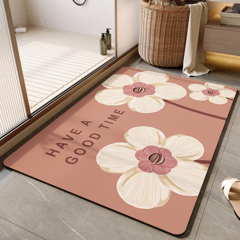 Used Windflower Diatom Mud Floor Mat – Stain-Resistant, Non-Slip, Quick-Dry, Water-Absorbent, Easy Clean Foot Mat for Sink