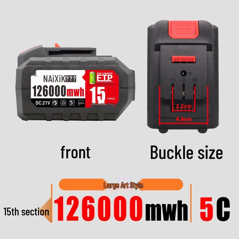 21V Electric Wrench Battery Compatible with Dayi Makita-Style Tools, Angle Grinder, Chainsaw, Lithium Battery